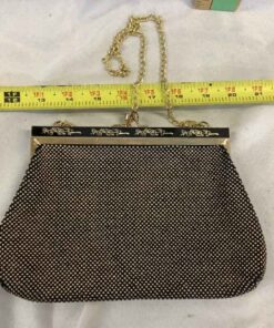 Ladies Evening Purse - Black & Gold