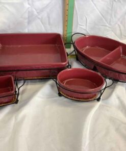 Temp-tations Presentable Ovenware Set with wire baskets