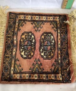 Oriental Handknotted Carpet Square 12” x 12”