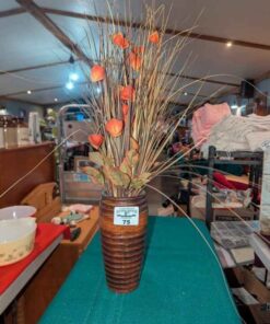 Artificial floral arrangement in vase