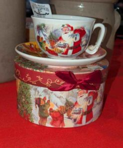 Summer River Christmas cup and saucer