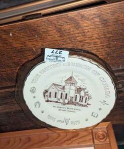 Church plates and amber serving dishes