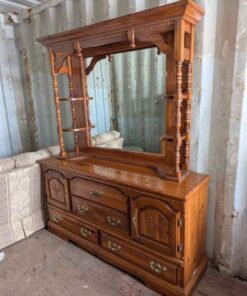 Solid Wood Dresser with removable upper mirror/display