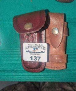 Leather pocket knife belt pouches