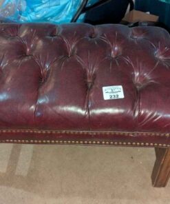 Leather studded foot stool