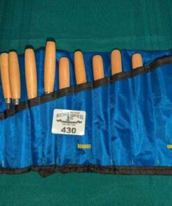 Wood Carving chisels in roll up organizer