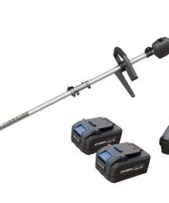 Hyundai 2X20V Lithium-Ion Cordless 15-In String Trimmer Kit with 2X 4.0Ah batteries and charger