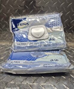 2 packs tena wipes