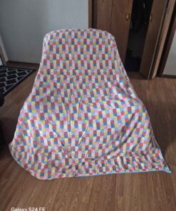 Double size or larger multicolored patchwork quilt