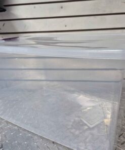 Sterlite 62 l clear with locking lid purple latch