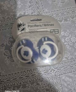 set of 2 toronto maple leafs orthodontic pacifiers