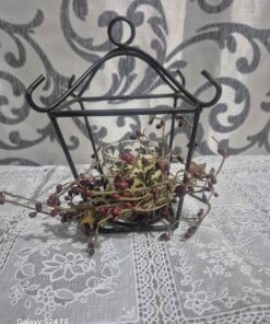 rustic candle holder with candle