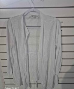 Cleo petites large cardigan with ribbon on back