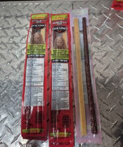 3 Cheddar and beef jalapeño slightly outdated