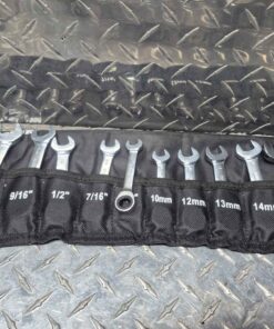 10 piece SAE and Metric stubby ratcheting wrench set