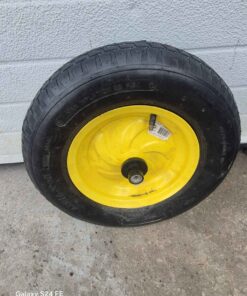 Wheel barrow tire and black center....may need tube