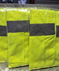 3 lime green safety vest