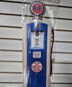 Gulf metal fuel pump sign