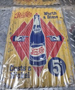 Pepsi Cola metal sign