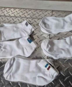 10 pair white ankle socks with assorted flags