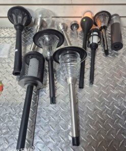 Approximately 11 assorted round solar lights