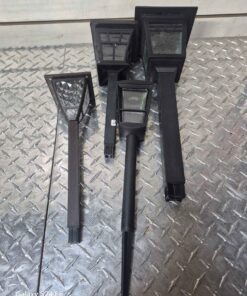 4 assorted square solar lights