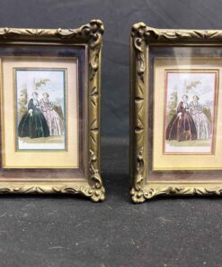 334 - 2 small framed pictures, 6x4.5x1.5" deep.