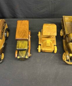 356 - 4 Wooden toy trucks