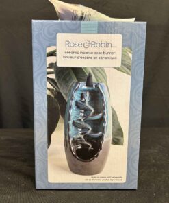 358 - Rose & Robin ceramic incense cone burner