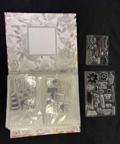 375 - Paper, stickers, stamp, borders, cards and stencils for card making and scrapbooking