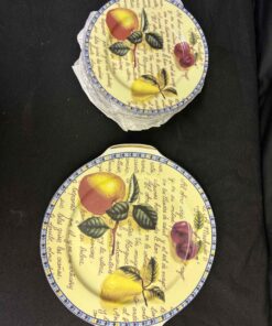407 - Cheese serving plate and 6 small individual plates