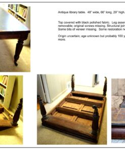 423 - Antique library table