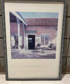 434 - Framed poster. Lusignac Bar by Peter Evans