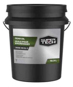 Pail full of 80W90 gear oil