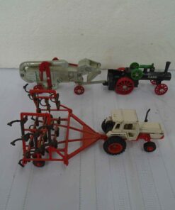 Case Threshing Machine, Steam Engine, 2590 Tractor & Cultivator 1/64 scale