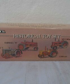 Historical Toy Set with Case 600 & L, International Farmall H and McCormick WD 9 Set 1/64 scale