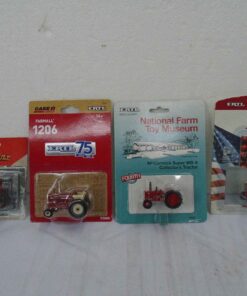 International 1466 Puller Tractor with Broken Front wheel, Farmall 826 State Series, McCormick Super WD 9, National Farm Toy Museum & Farmall 1206 Ertl 75Th 1/64 scale