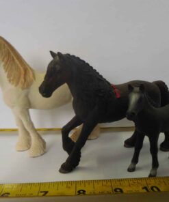 Mare & foal & white horse (resin figurines)