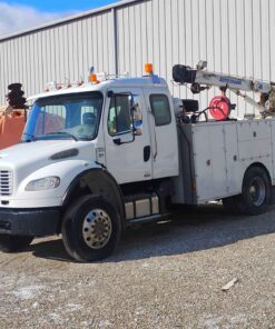2011 Freightliner business class M2 service truck with Cummins diesel running condition approximately 325,000 km comes with air compressor crane vice etcsee video no warranties implied you are responsible check it out for yourself
