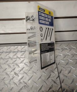 96 piece stainless screw and nut assortment....will not be the amount of pieces stated