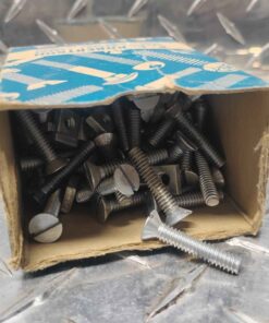 Flat tapered machine screws with square nuts