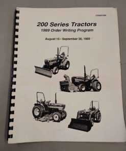 200 series tractors 1989 order writing
