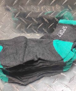 10 pair Black green sports socks