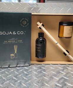 Soja & company fir and cactus flower candle and diffuser gift set