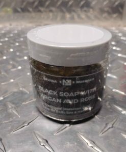 Black soap with argan and rose
