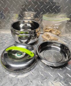 Stainless double layer lunch bowl