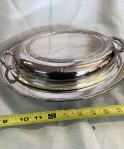 Victorian Plate Covered Casserole with glass insert