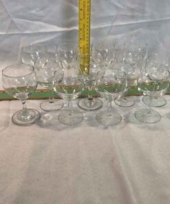A dozen wine glasses