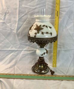 Electrified Brass Base Parlour Lamp