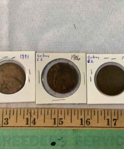 Great Britain 1 cent Coins 1891/1906/1921
